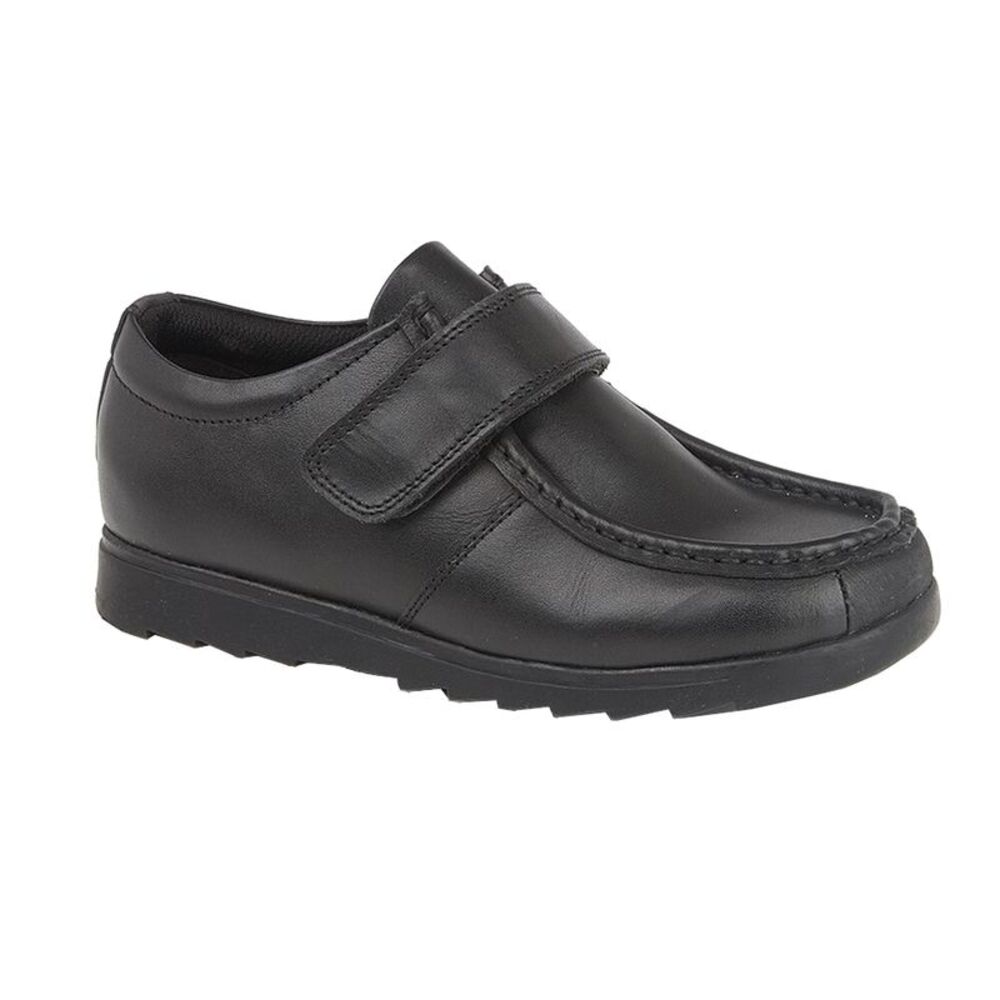 Roamers Childrens/Boys One Bar Touch Fastening Casual Shoe / Black
